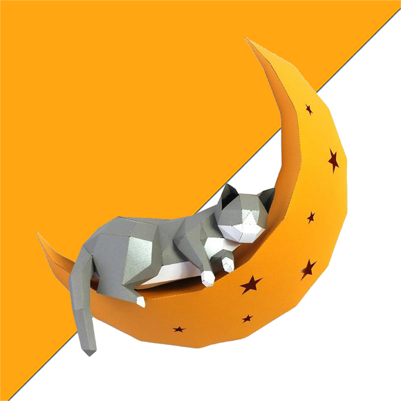 Chat Sur La Lune Origami