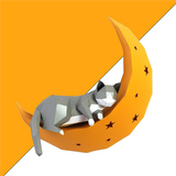 Chat Sur La Lune Origami