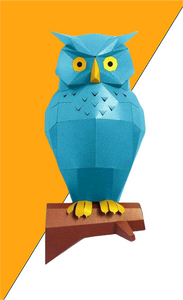 Hibou Bleu Origami