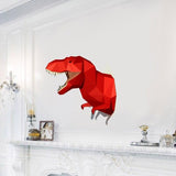 Origami T-rex Mural Rouge Vif