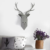 Tête De Cerf Origami Gris Sidéral