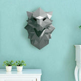 Tête De Loup Origami Argent
